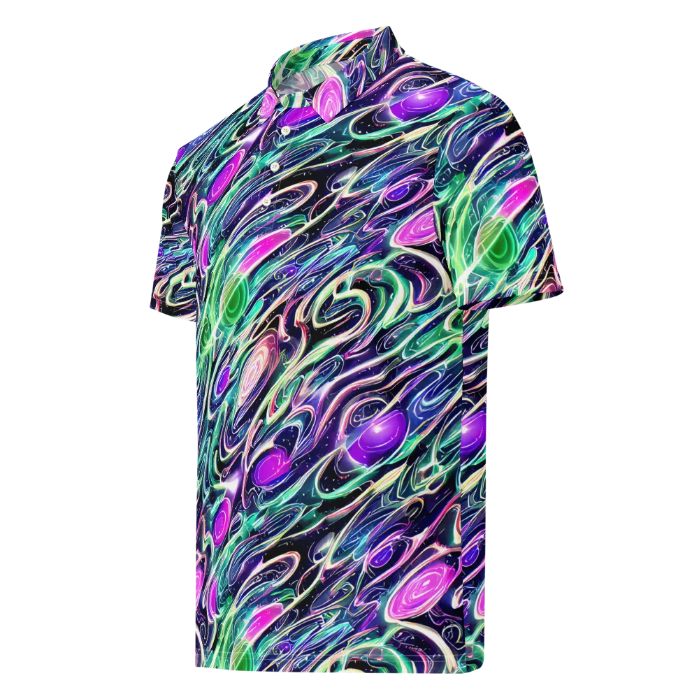 Infinite Afterglow on Men's Slim Fit Polo Shirt — Left Front