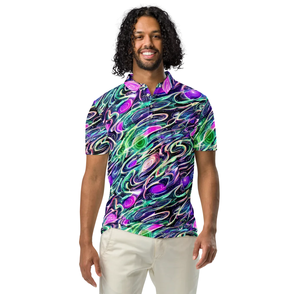 Infinite Afterglow on Men's Slim Fit Polo Shirt — Front