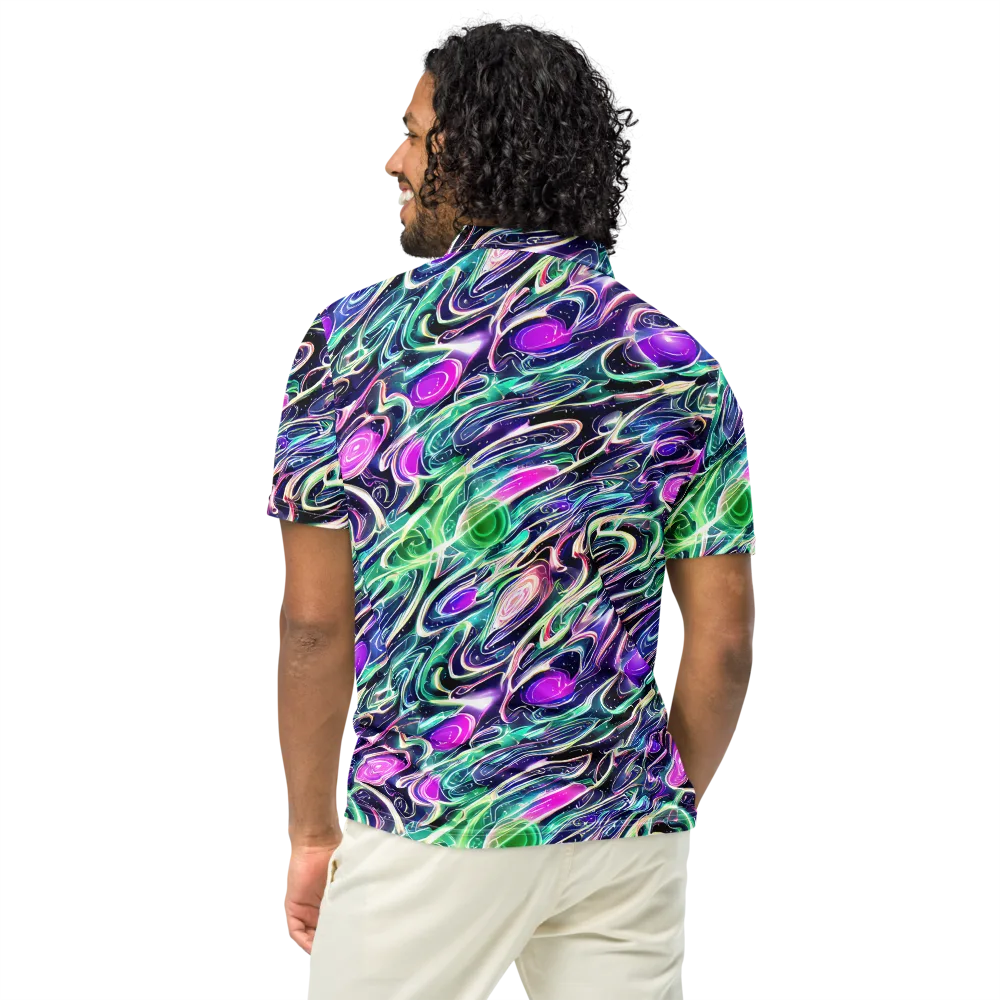 Infinite Afterglow on Men's Slim Fit Polo Shirt — Back