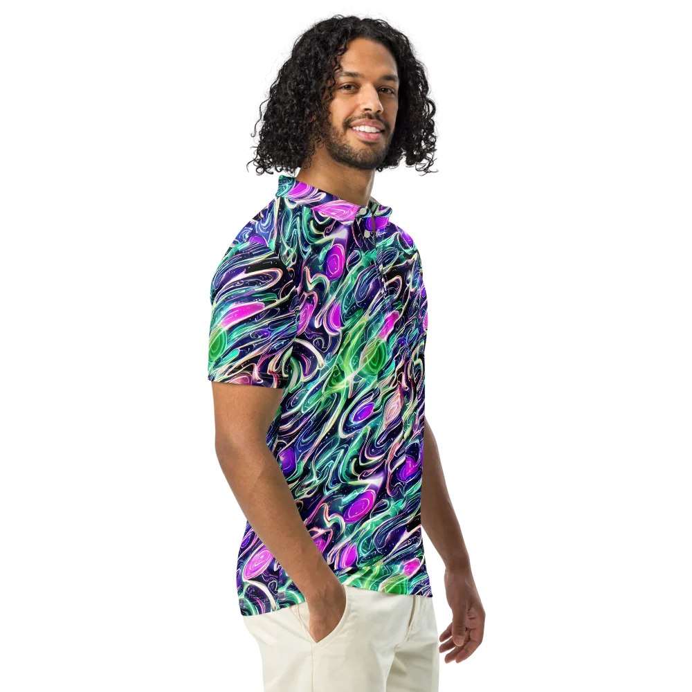 Infinite Afterglow on Men's Slim Fit Polo Shirt — Right Front