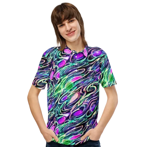 Infinite Afterglow on a Men's Slim Fit Polo Shirt