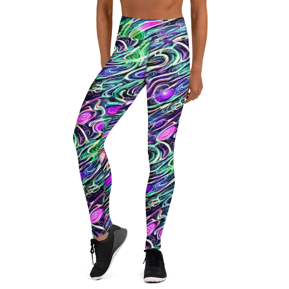 Infinite Afterglow on Yoga Leggings — Front