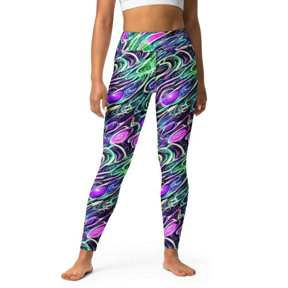 Infinite Afterglow on Yoga Leggings — Front