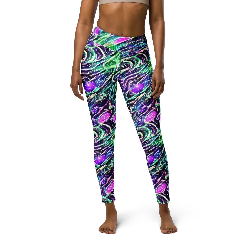 Infinite Afterglow on Yoga Leggings — Front