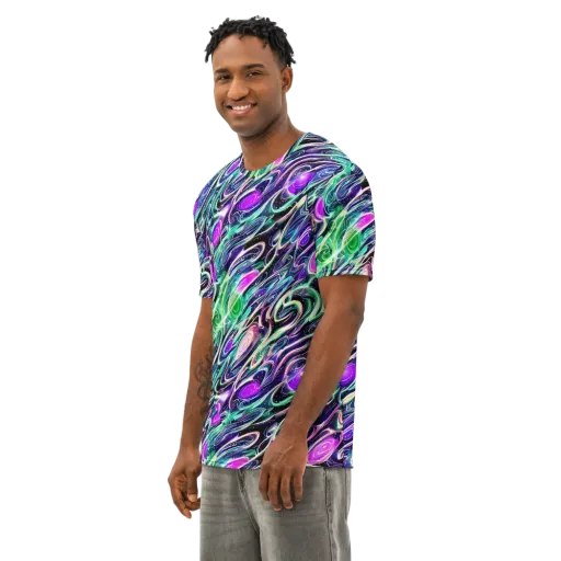 Infinite Afterglow on a Men's Cotton Crew Neck T-Shirt