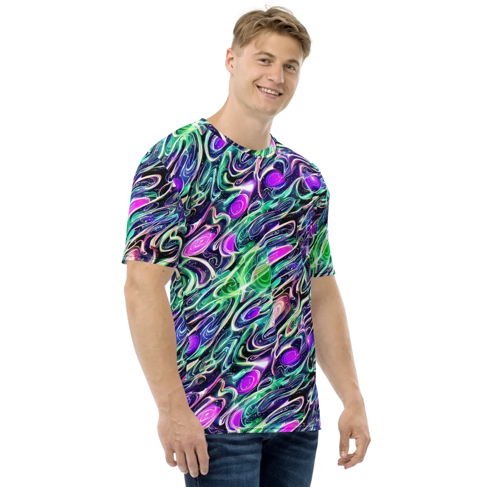Infinite Afterglow on Men's Crew Neck T-Shirt — Right