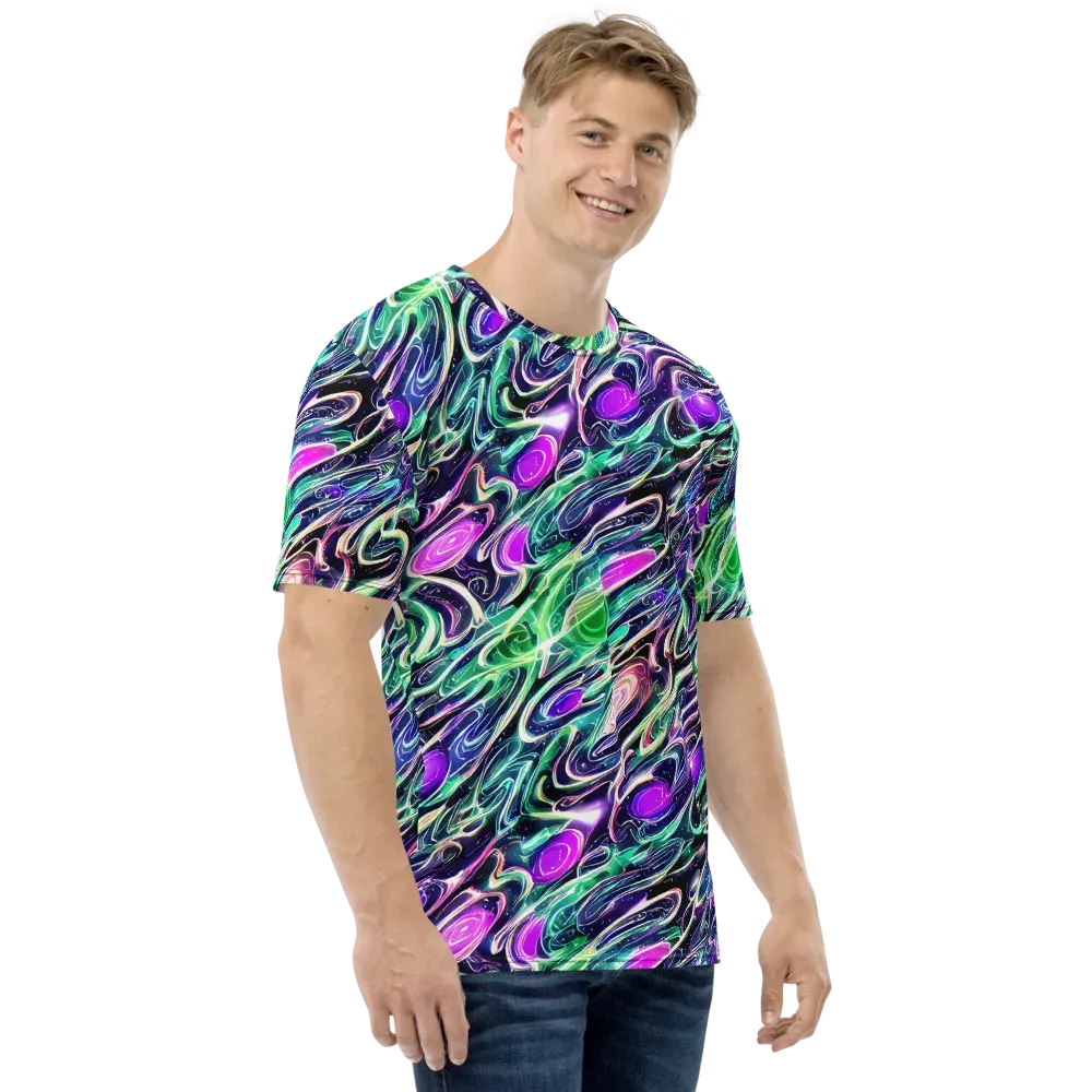Infinite Afterglow on Men's Crew Neck T-Shirt — Right