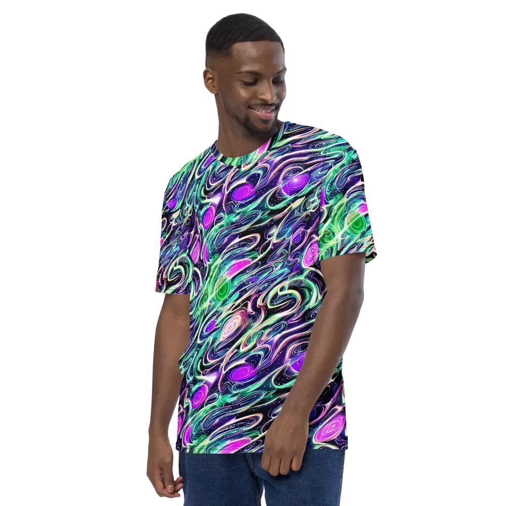 Infinite Afterglow on Men's Crew Neck T-Shirt — Left