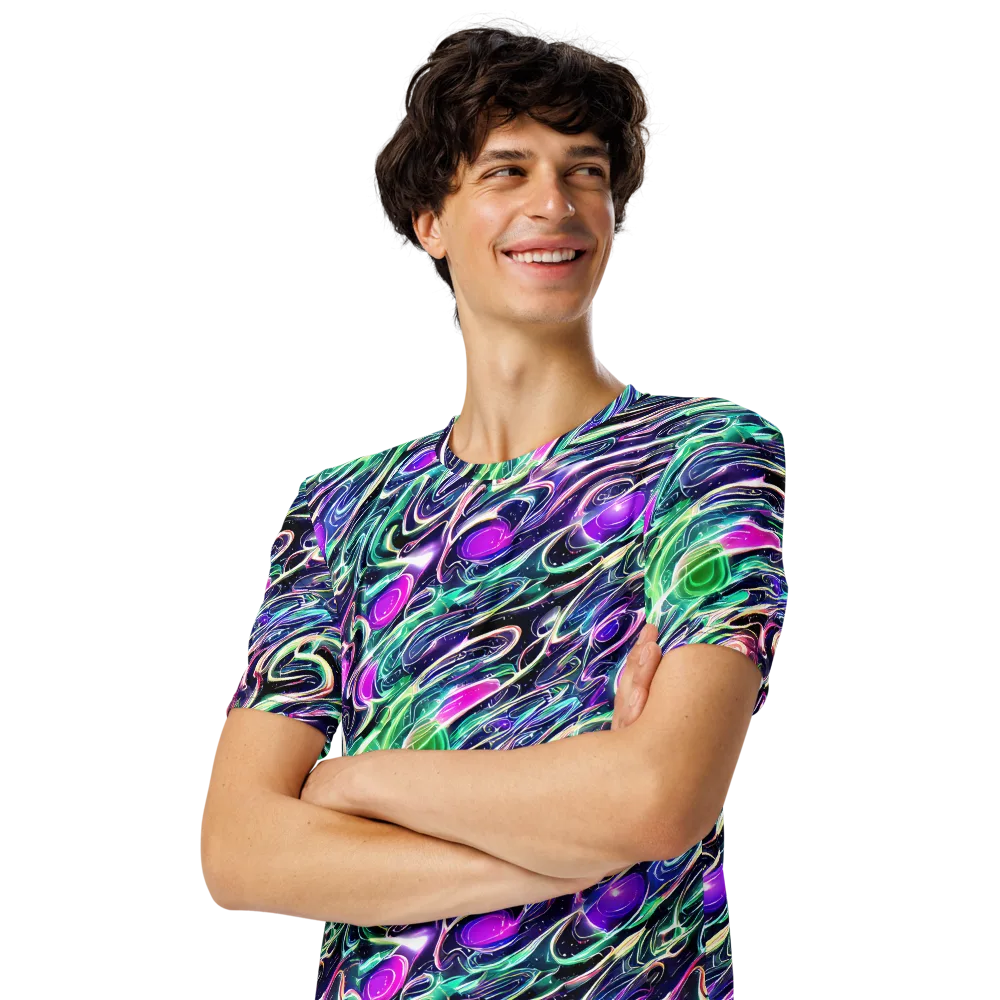 Infinite Afterglow on Men's Crew Neck T-Shirt — Left Front