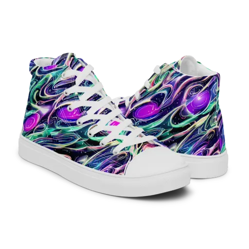 Infinite Afterglow on a Men's High Top Canvas Shoes