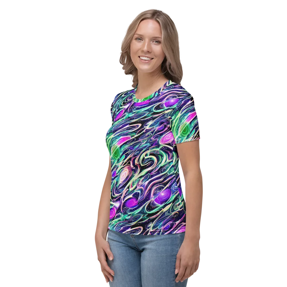Infinite Afterglow on Women's Crew Neck T-Shirt — Left