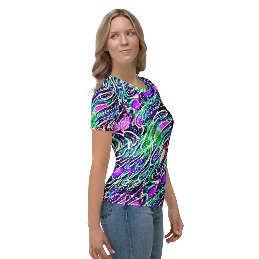 Infinite Afterglow on Women's Crew Neck T-Shirt — Right