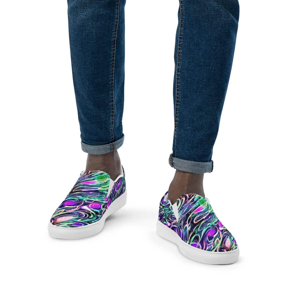 Infinite Afterglow on Men's Slip-On Canvas Shoes — Front