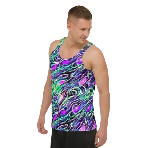 Infinite Afterglow on a Men's Tank Top