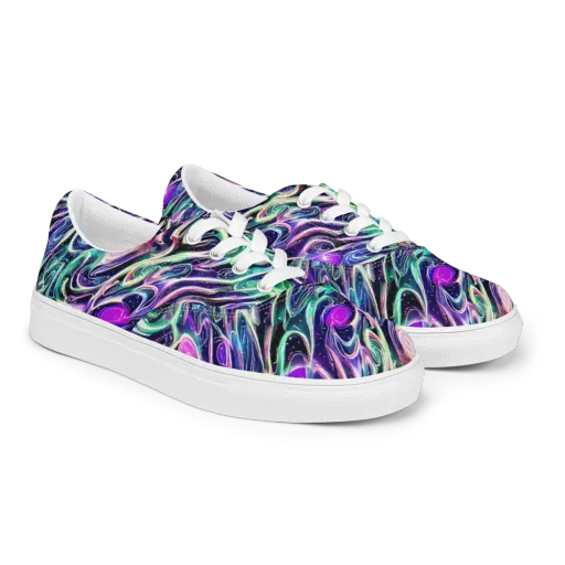 Infinite Afterglow on a Men's Lace-Up Canvas Shoes