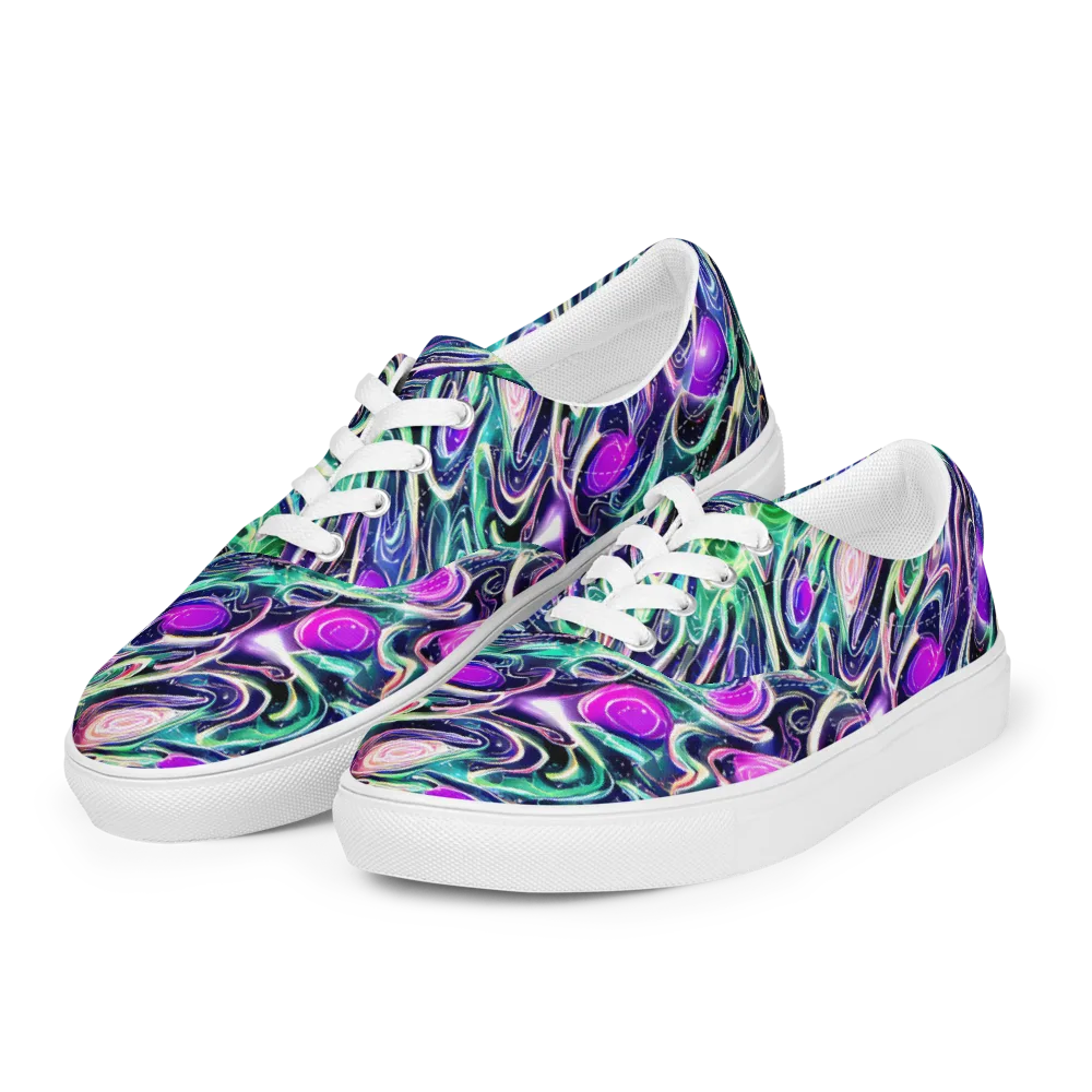 Infinite Afterglow on Men's Lace-Up Canvas Shoes — Left Front