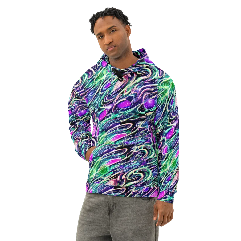 Infinite Afterglow on Cotton Hoodie — Left Front