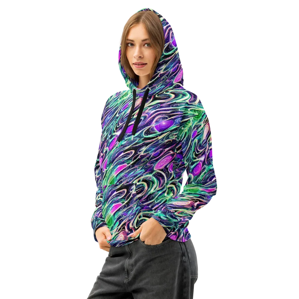 Infinite Afterglow on Cotton Hoodie — Left Front