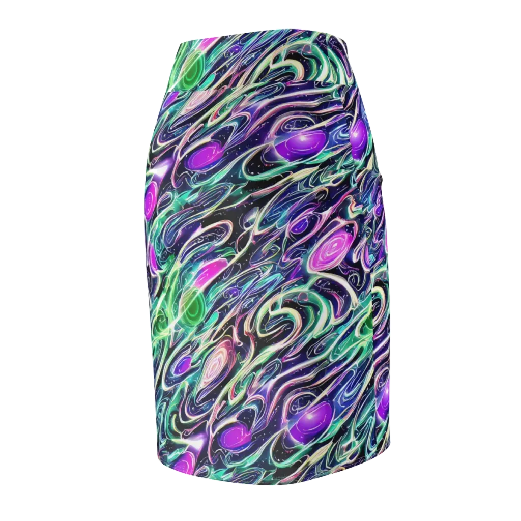 Infinite Afterglow on Pencil Skirt — Back Side