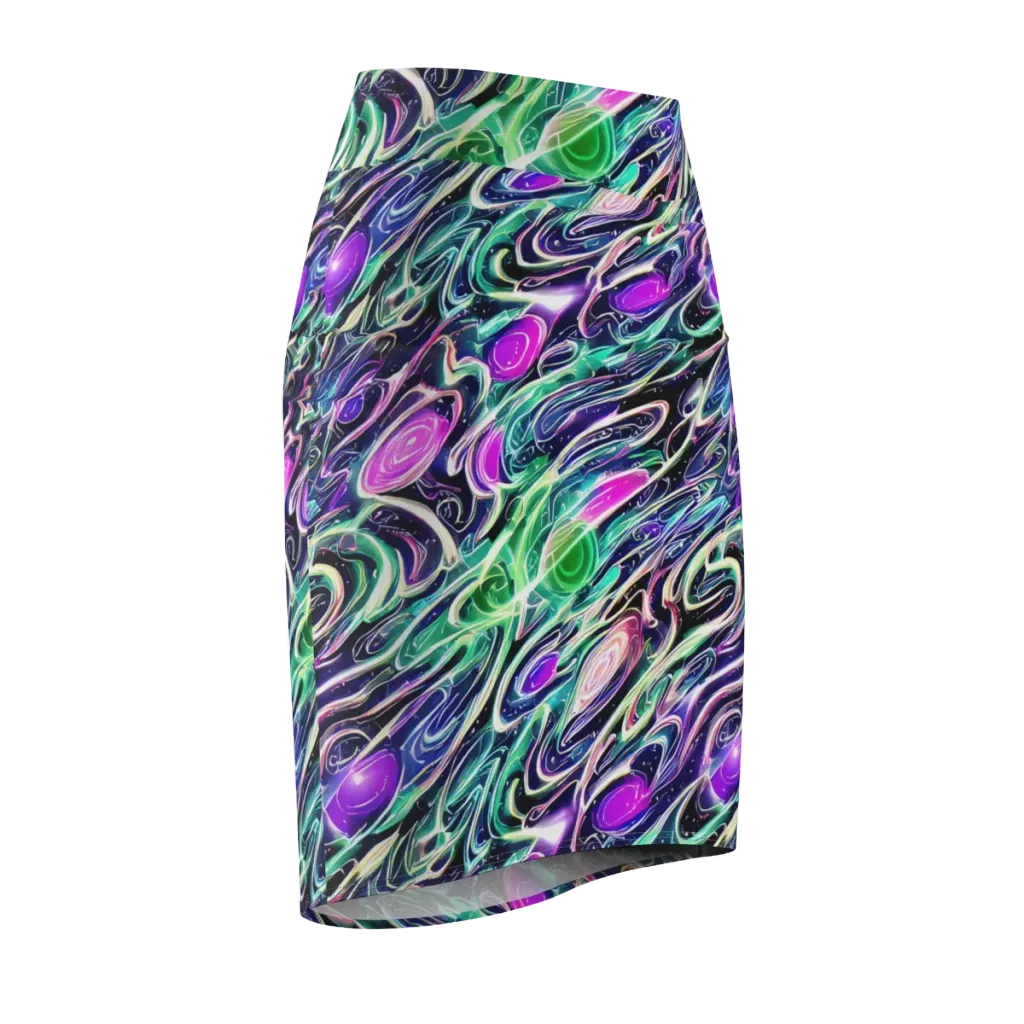 Infinite Afterglow on Pencil Skirt — Front Side