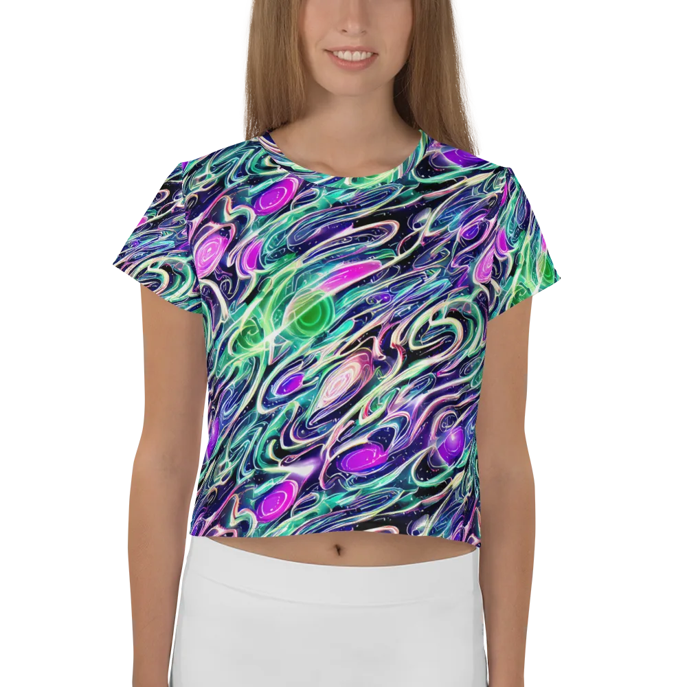 Infinite Afterglow on Crop Tee — Front