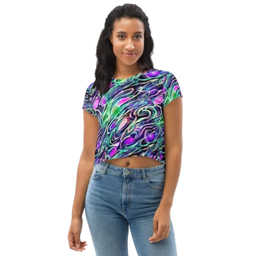 Infinite Afterglow on a Crop Tee