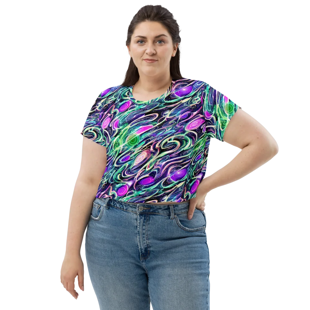 Infinite Afterglow on Crop Tee — Front