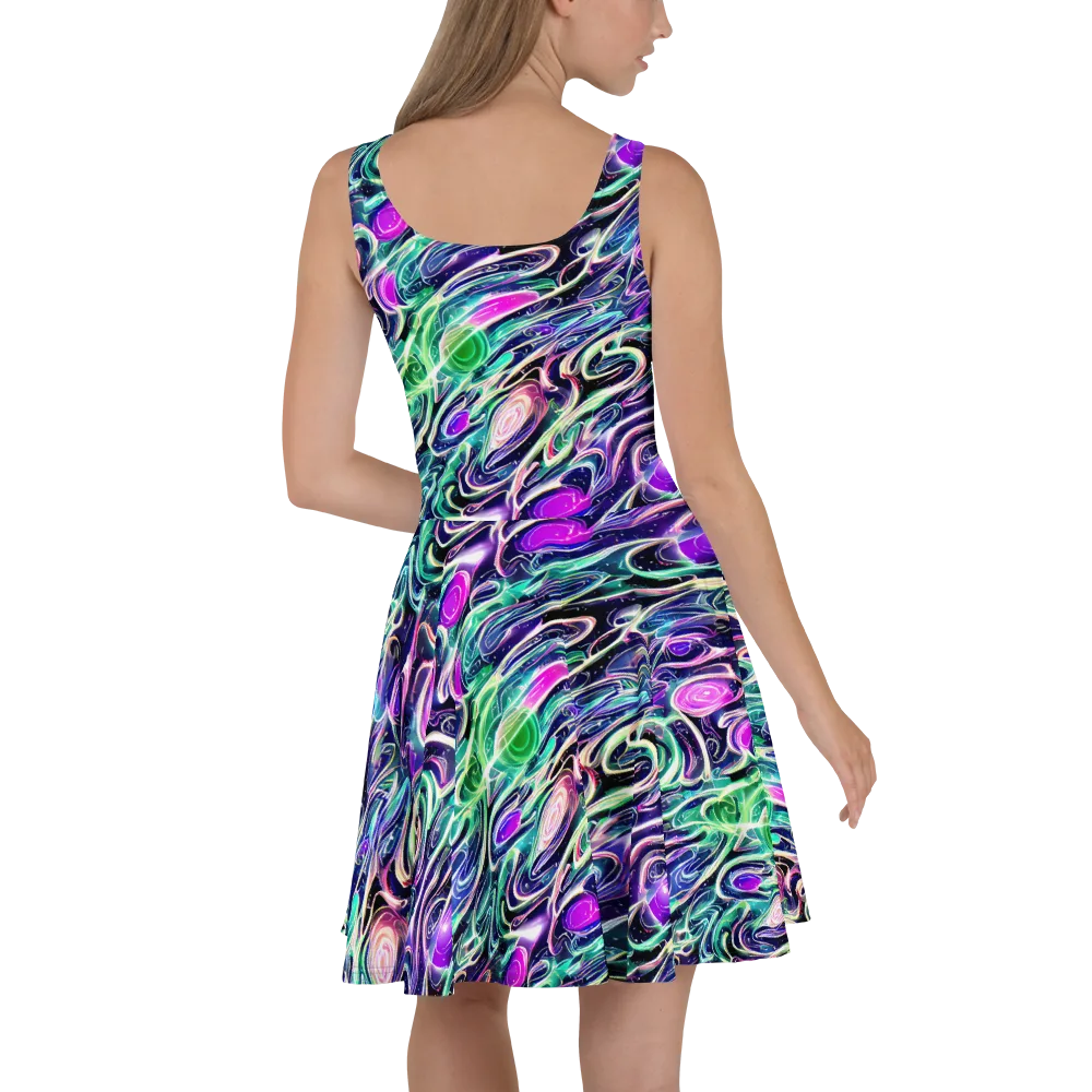 Infinite Afterglow on Skater Dress — Back