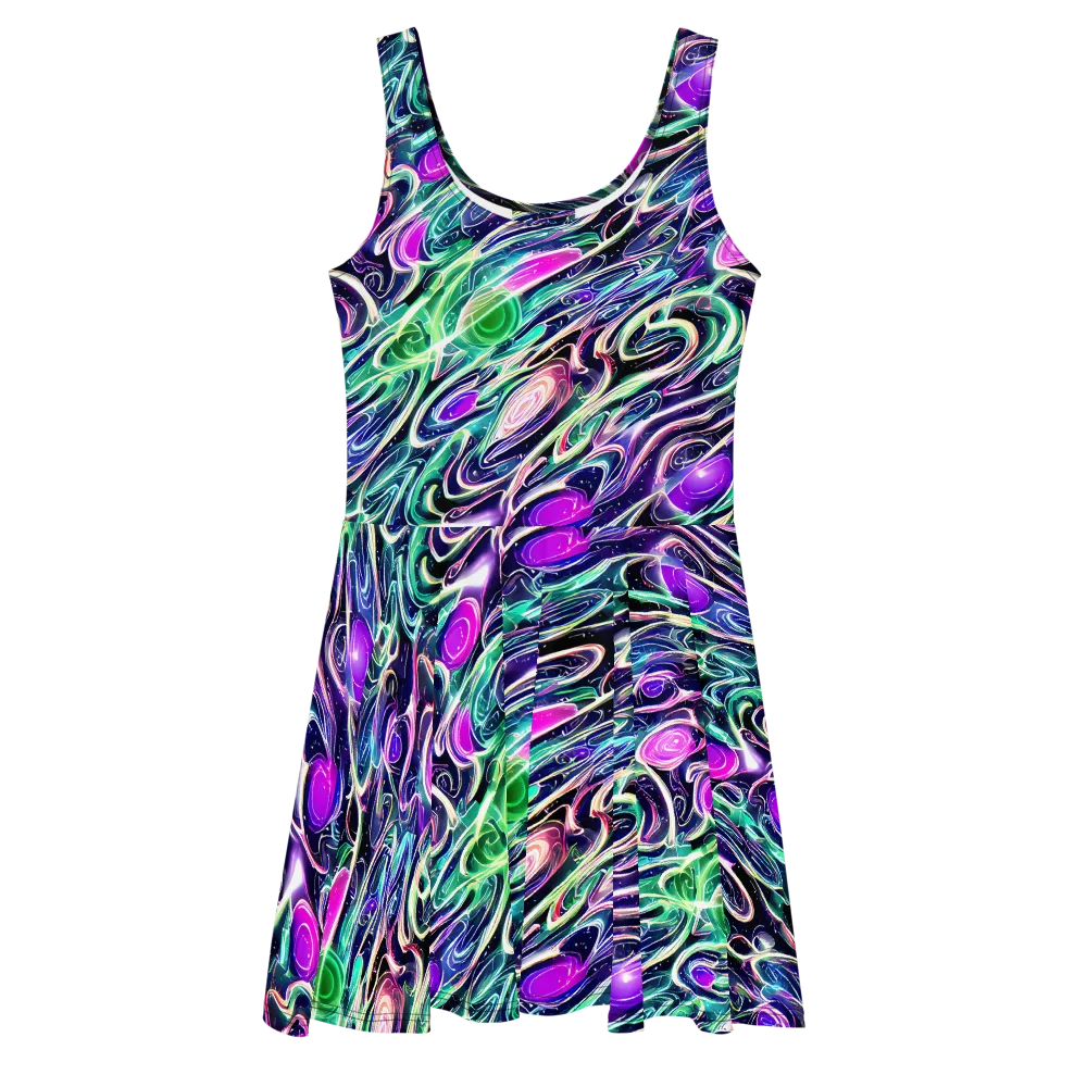 Infinite Afterglow on Skater Dress — Front