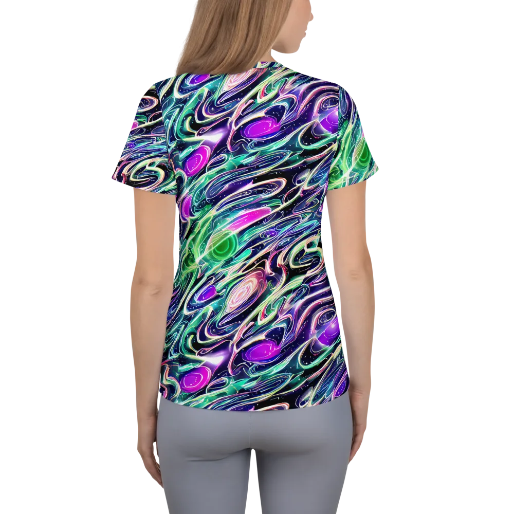 Infinite Afterglow on Women's Athletic T-Shirt — Back