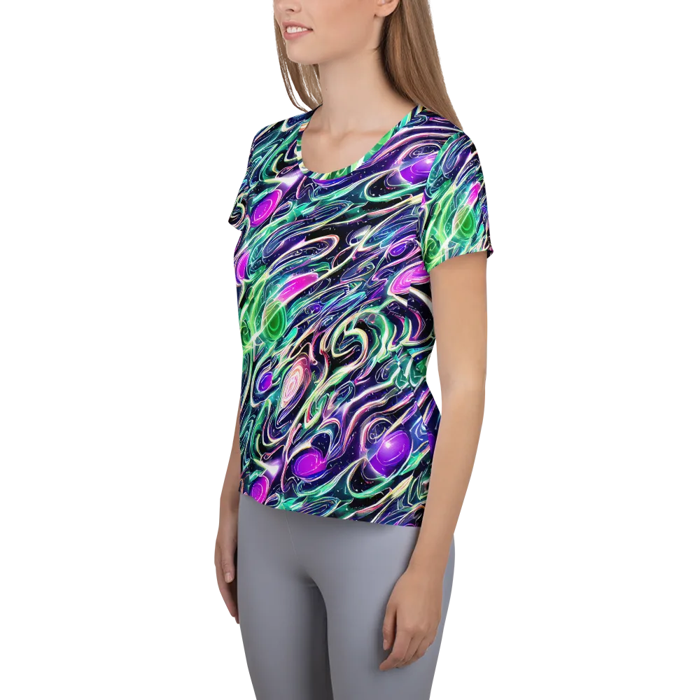 Infinite Afterglow on Women's Athletic T-Shirt — Left