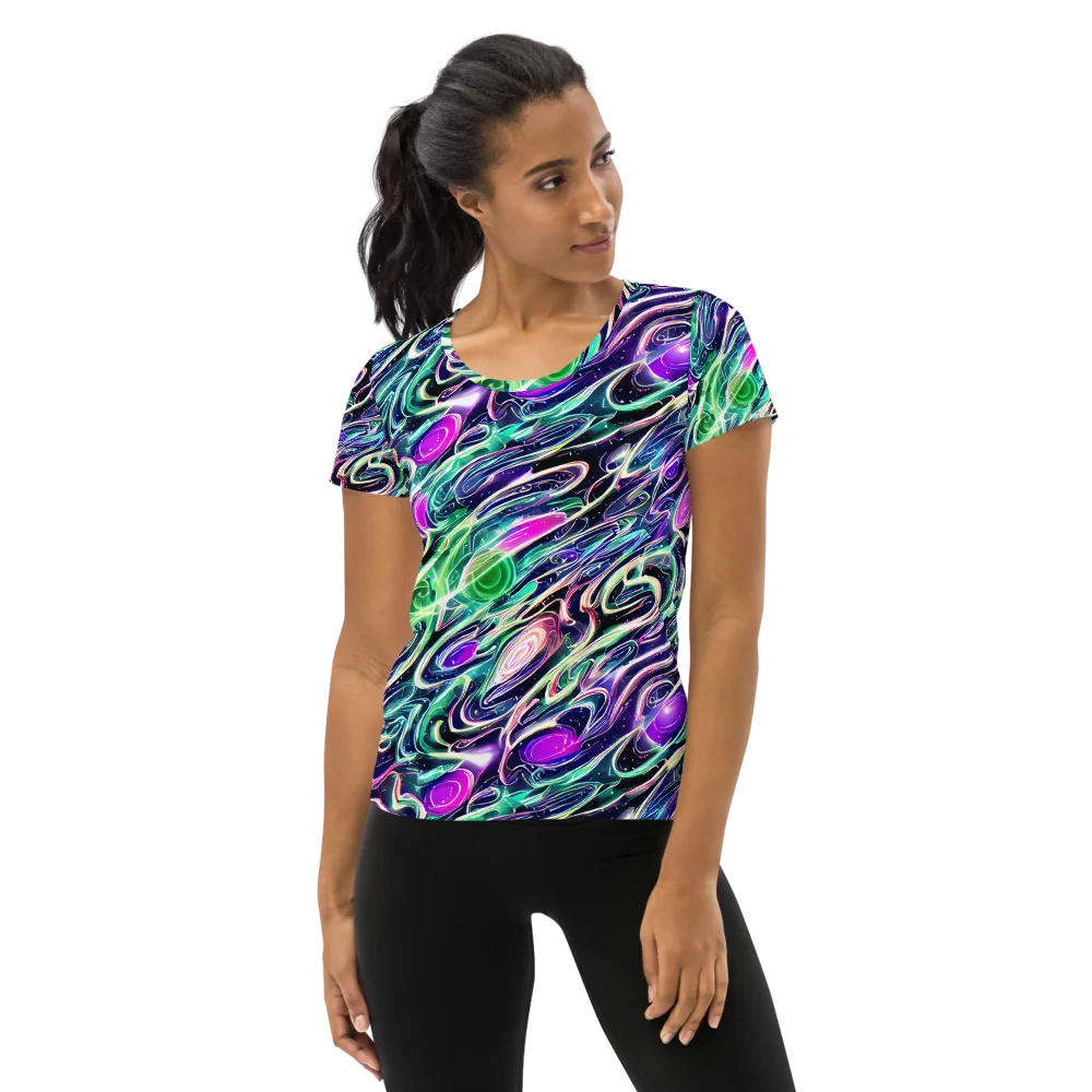Infinite Afterglow on Women's Athletic T-Shirt — Front