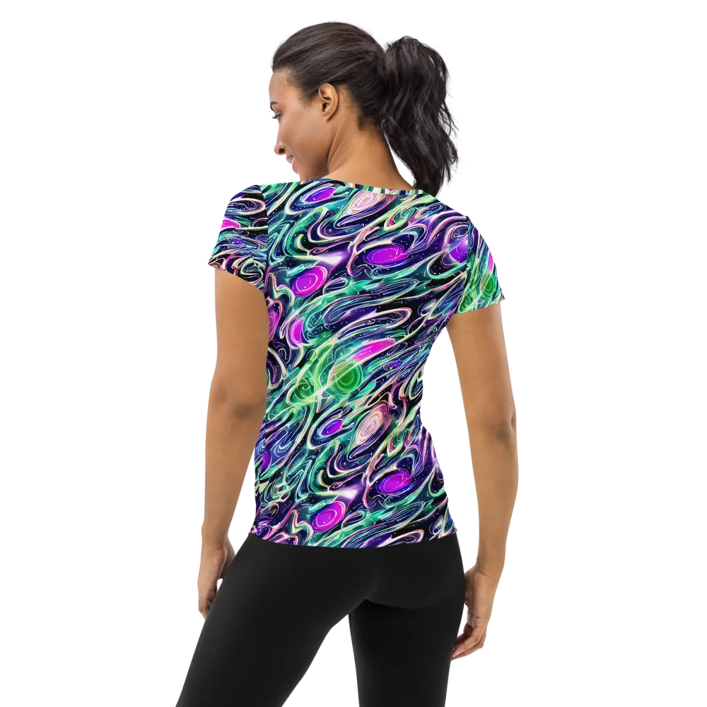 Infinite Afterglow on Women's Athletic T-Shirt — Back