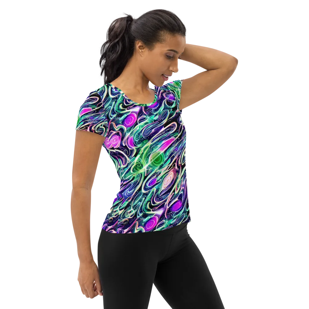 Infinite Afterglow on Women's Athletic T-Shirt — Right
