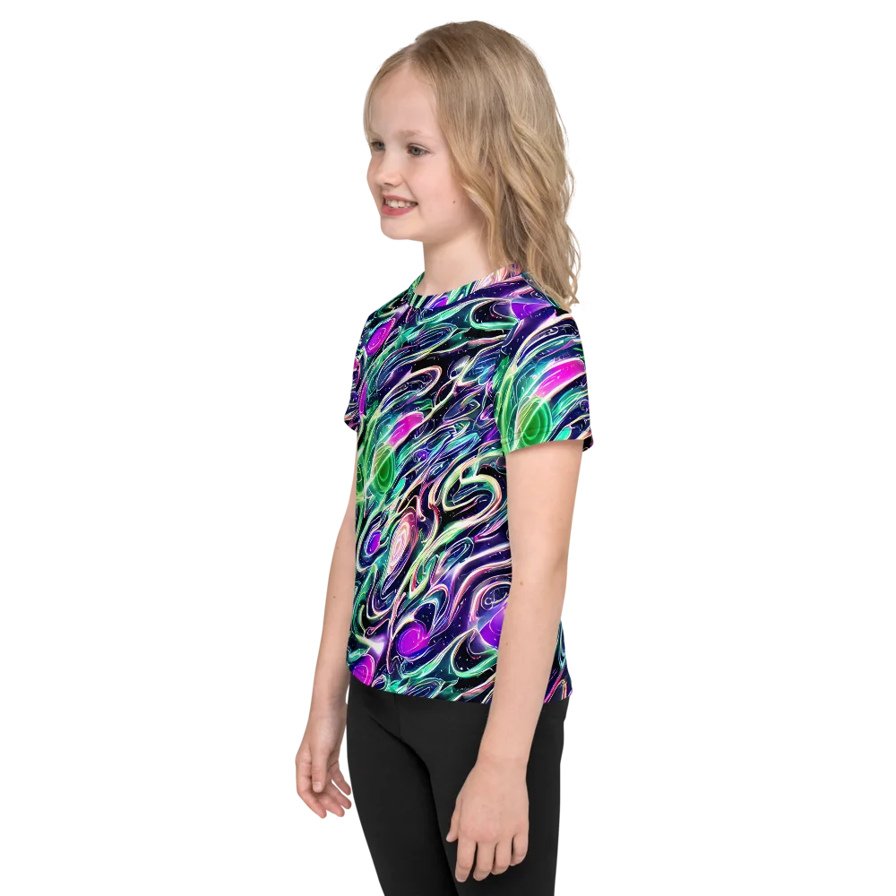 Infinite Afterglow on Kids Crew Neck T-Shirt — Left