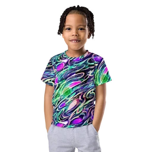 Infinite Afterglow on a Kids Crew Neck T-Shirt