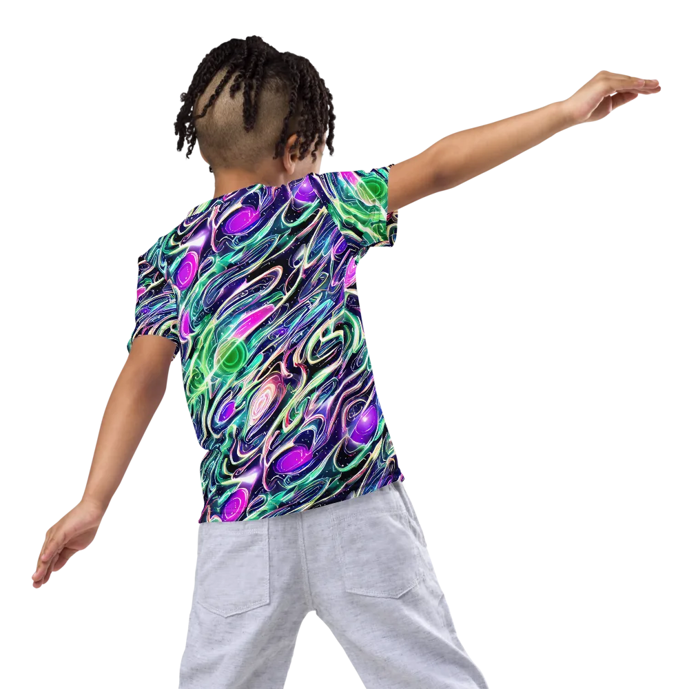 Infinite Afterglow on Kids Crew Neck T-Shirt — Back