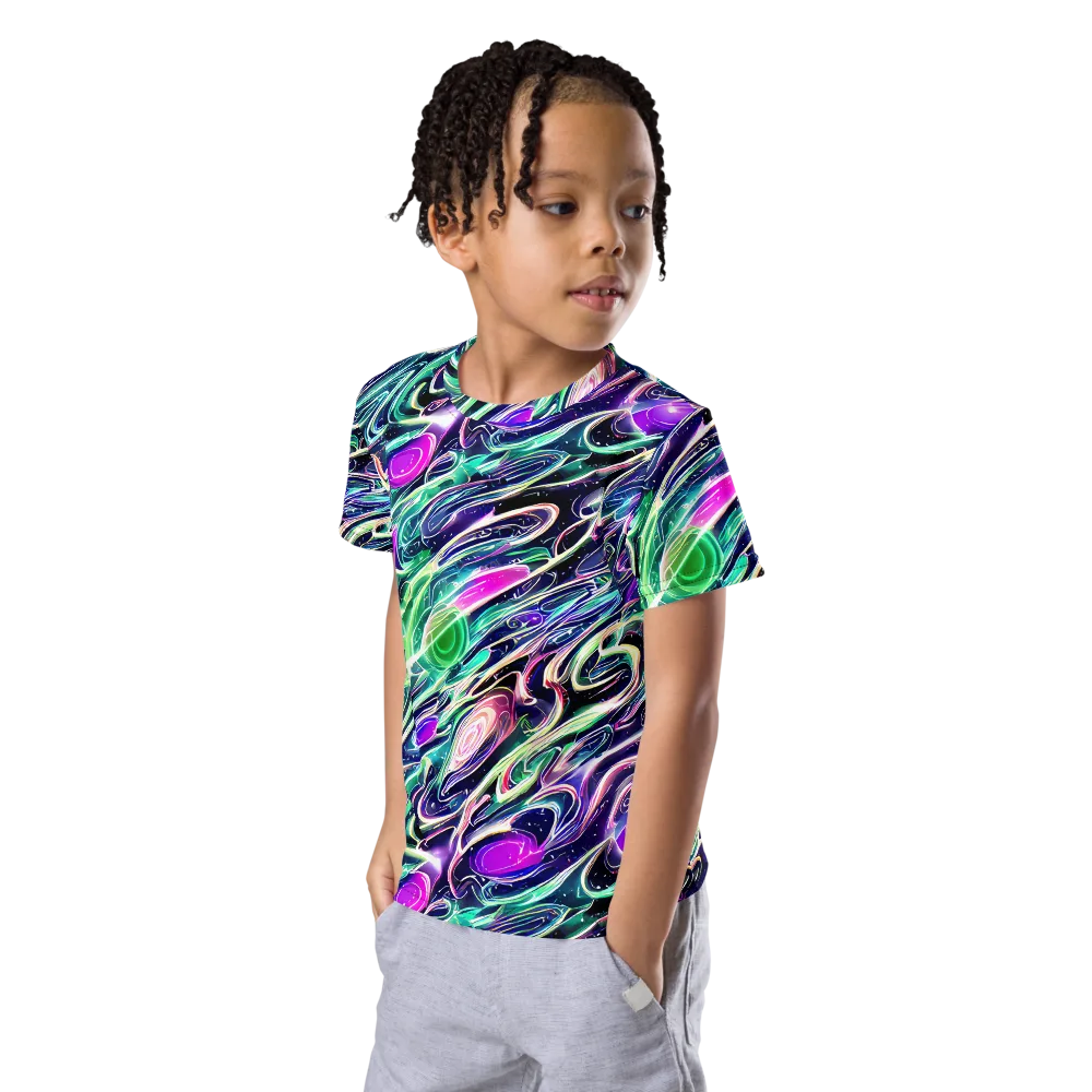 Infinite Afterglow on Kids Crew Neck T-Shirt — Left Front
