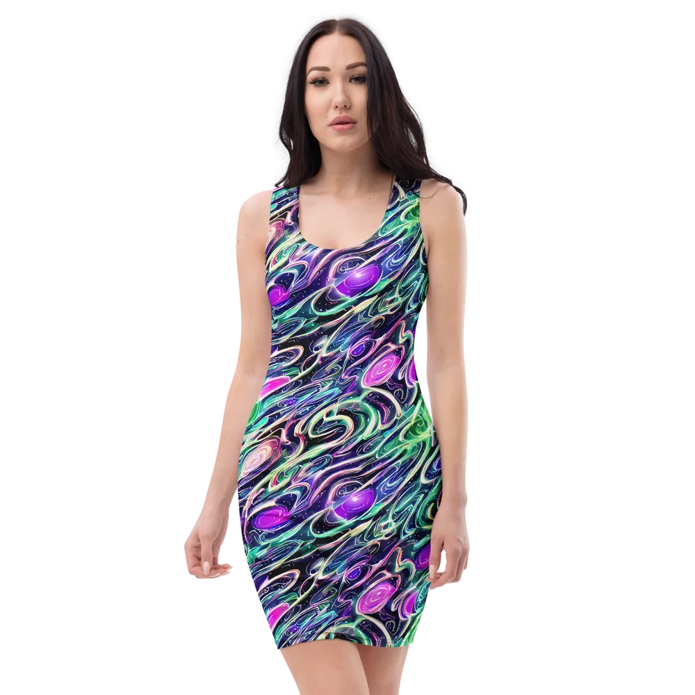 Infinite Afterglow on Bodycon Dress — Front