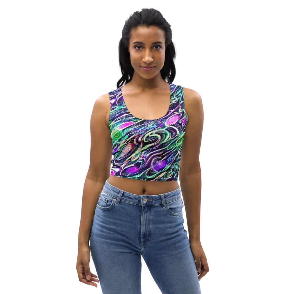 Infinite Afterglow on Crop Top — Front
