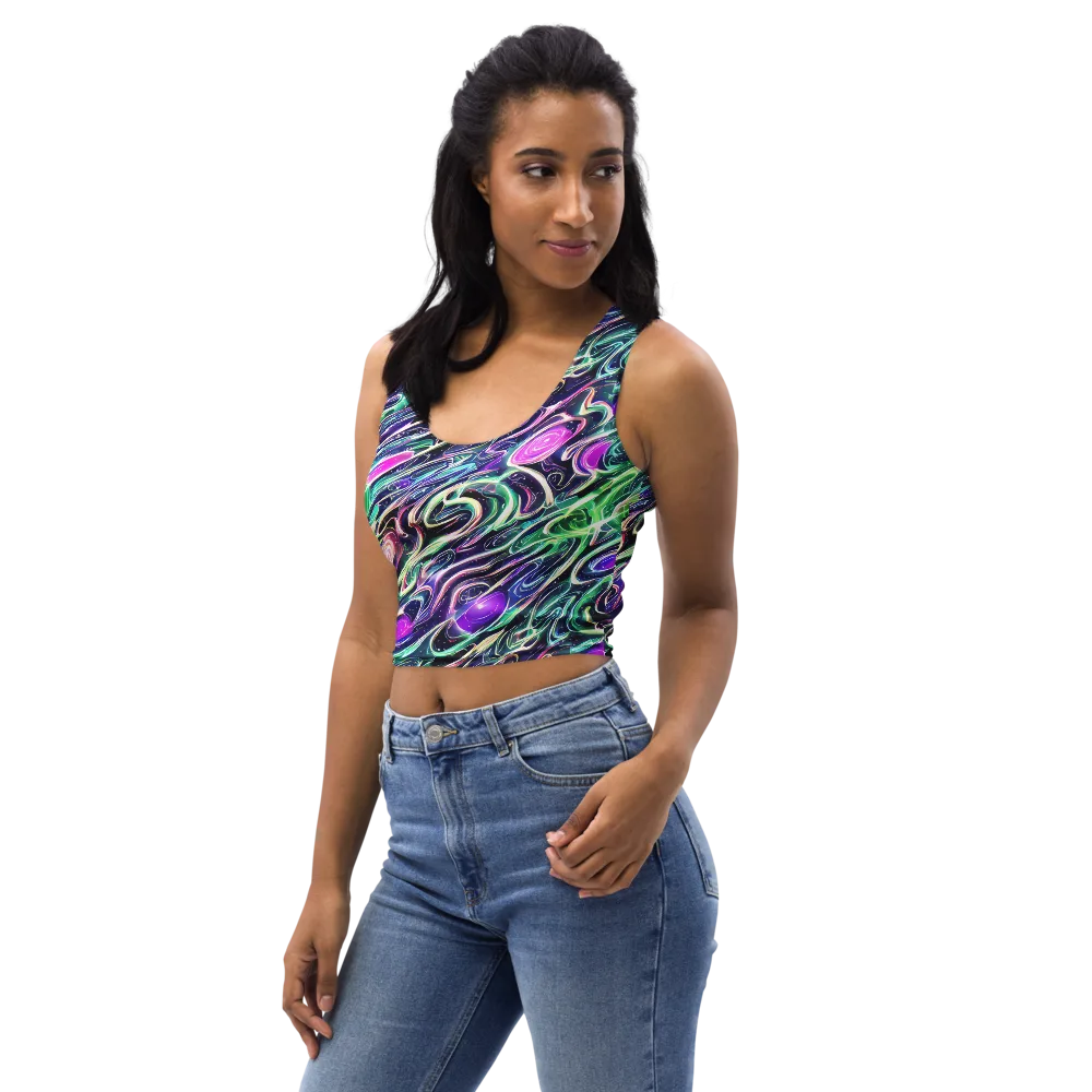 Infinite Afterglow on Crop Top — Left Front