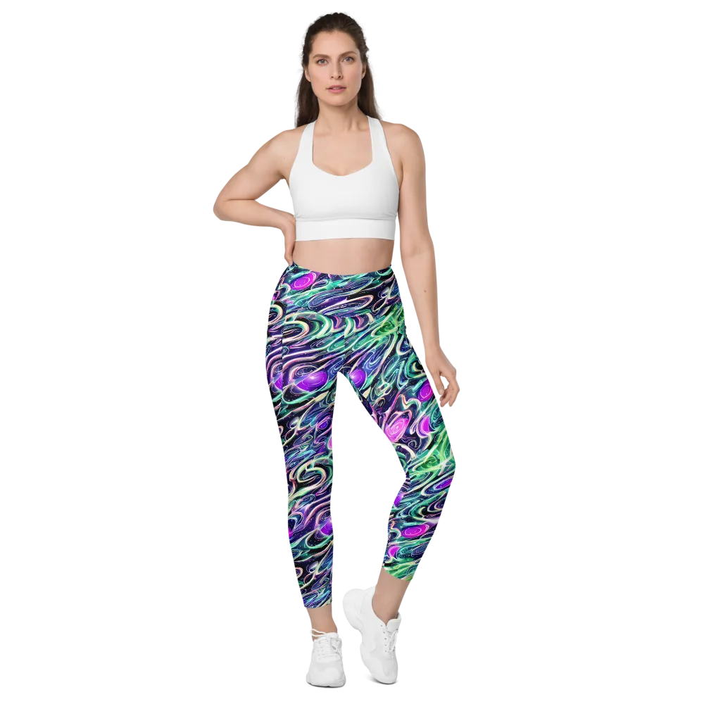 Infinite Afterglow on Leggings with Pockets — Front