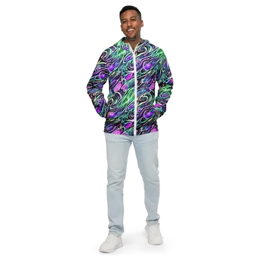 Infinite Afterglow on a Men's Windbreaker