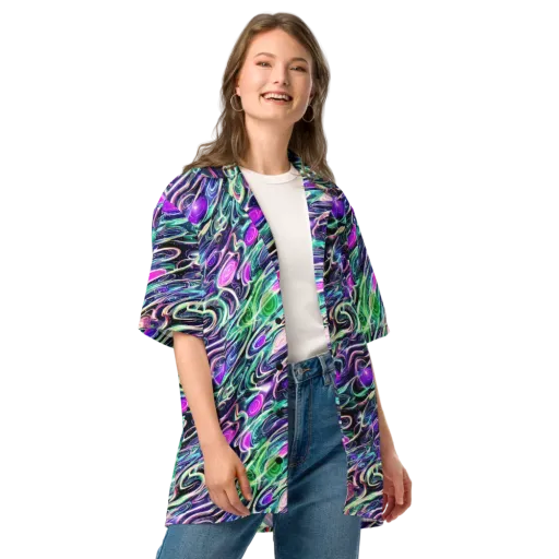 Infinite Afterglow on a Button Shirt