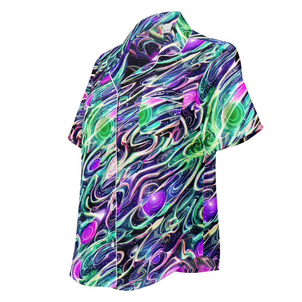 Infinite Afterglow on Women's Short Sleeve Pajama Top — Left Front