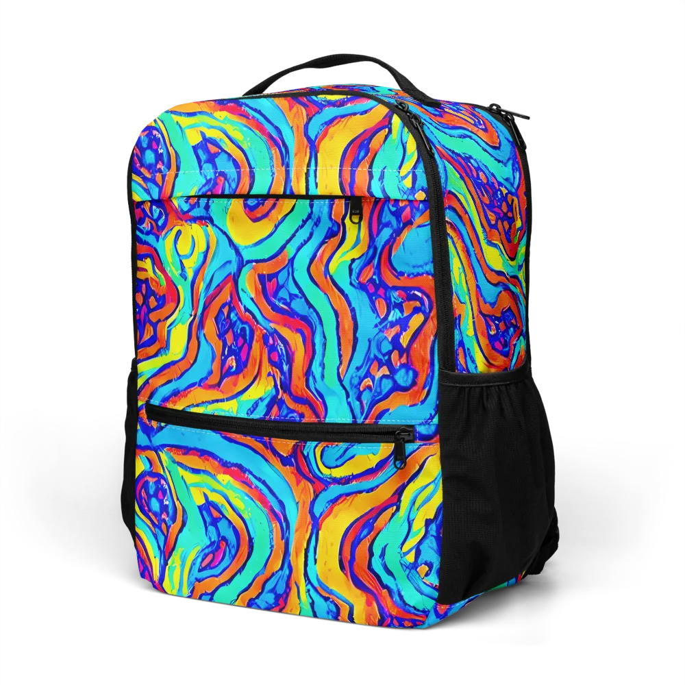 Tangerine Tempest on Utility Backpack — Left Front