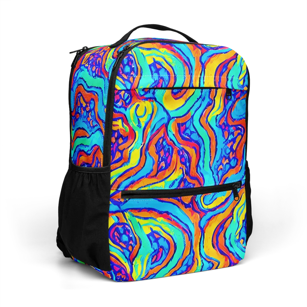 Tangerine Tempest on Utility Backpack — Right Front