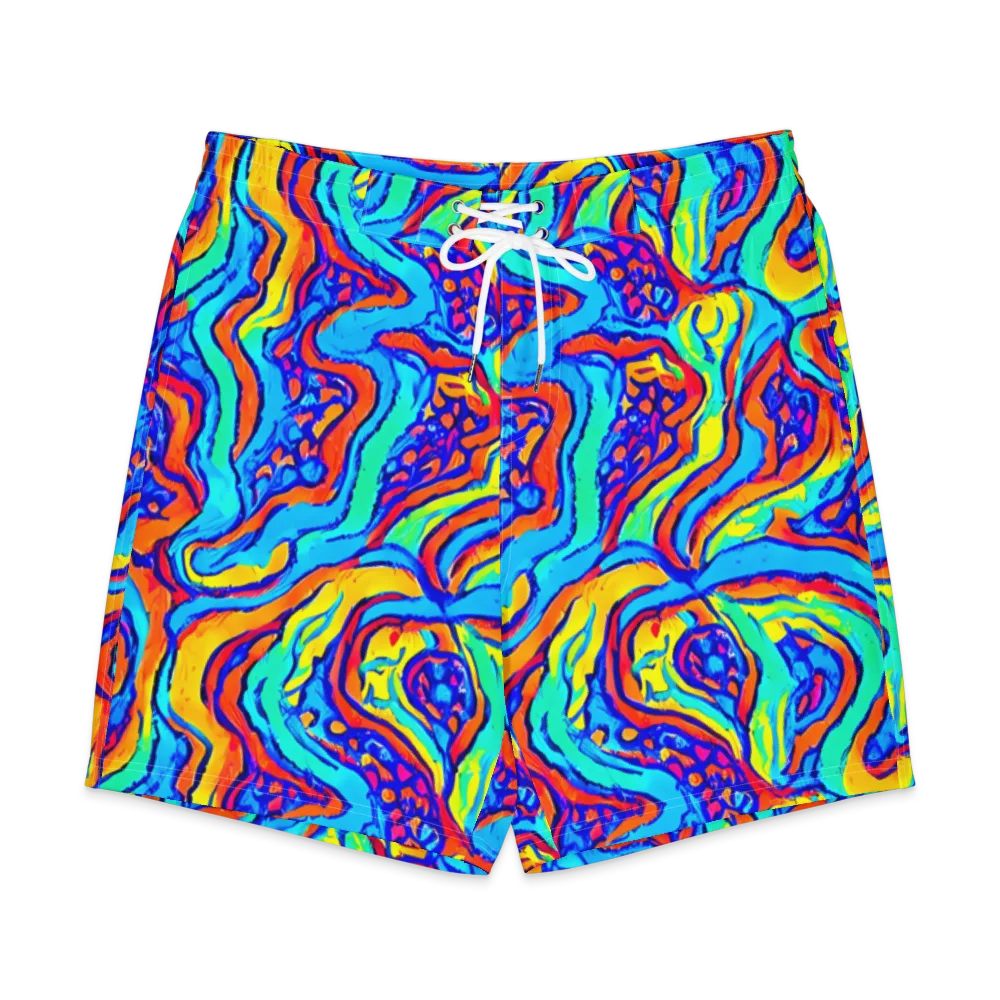 Tangerine Tempest on Men's Board Shorts — Front