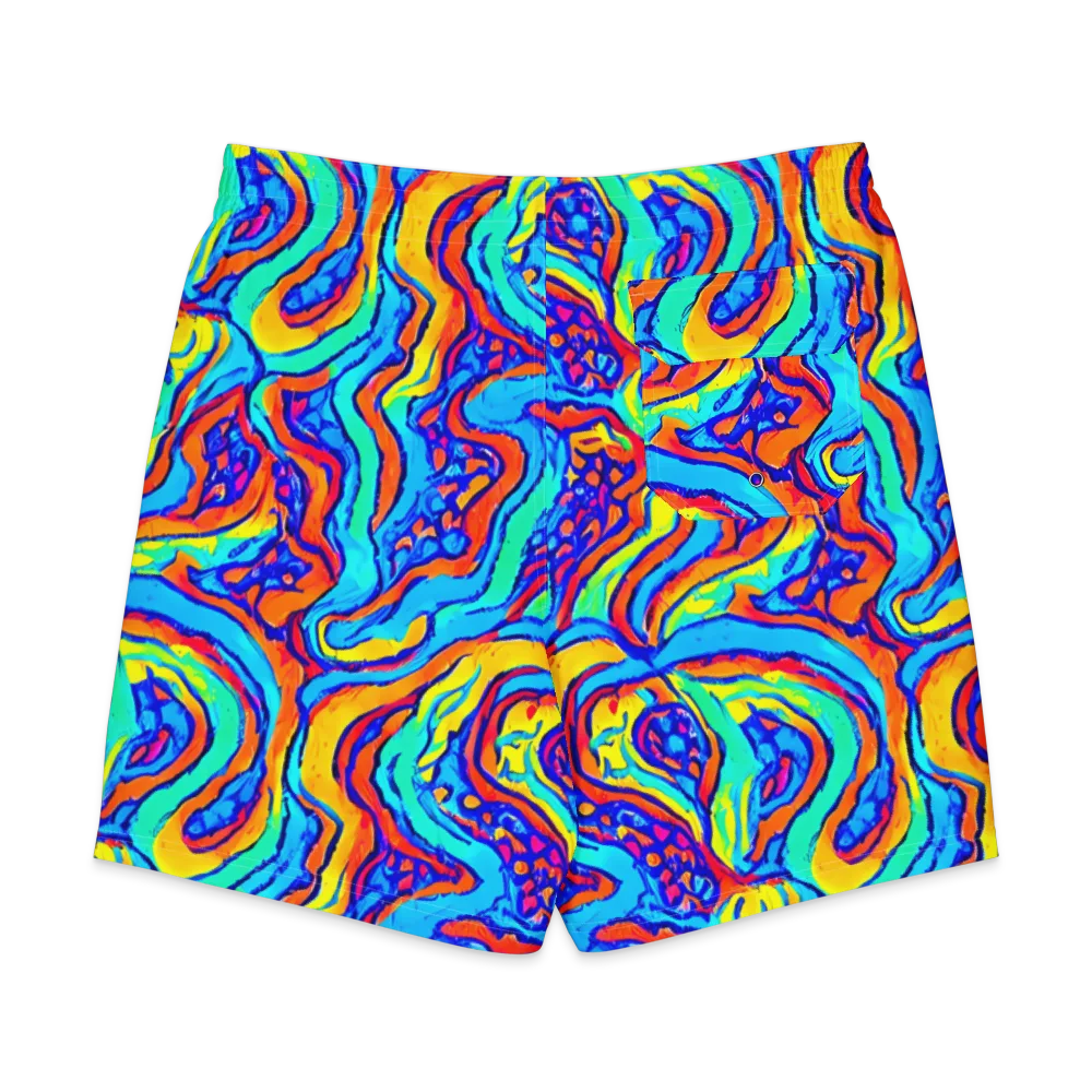Tangerine Tempest on Men's Board Shorts — Back