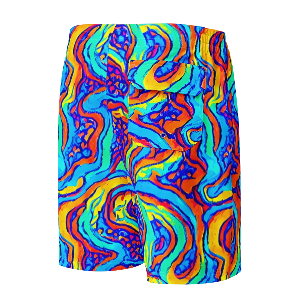 Tangerine Tempest on Men's Board Shorts — Back